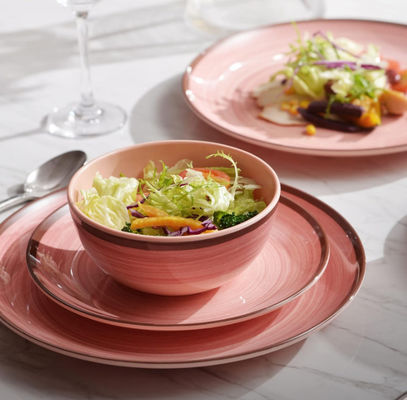 12pcs 메라민 식기 세트 4개용 접시와 그릇