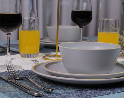 캠핑 메라민 저녁 식탁 및 그릇 12 PC