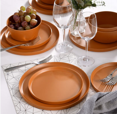 12pcs 메라민 판 그릇 내구성 식기 세탁기 안전 BPA 무료