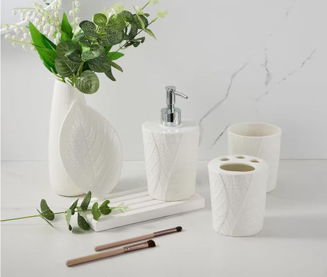 납 없는 세라믹 칫솔 수납기 욕실 액세서리 세트 4개