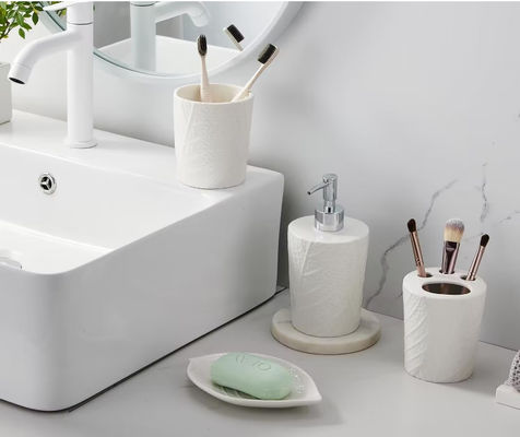 납 없는 세라믹 칫솔 수납기 욕실 액세서리 세트 4개