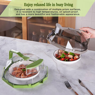 미세한 미세한 마이크로 웨이브 스플래터 커버 음식 부엌 기기 10 인치 손잡이