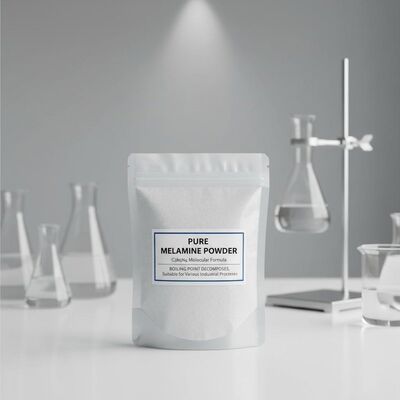 끓는점에서 분해되는 순수 멜라민 분말 C3H6N6 분자식 화학 화합물, 다양한 산업 공정에 적합